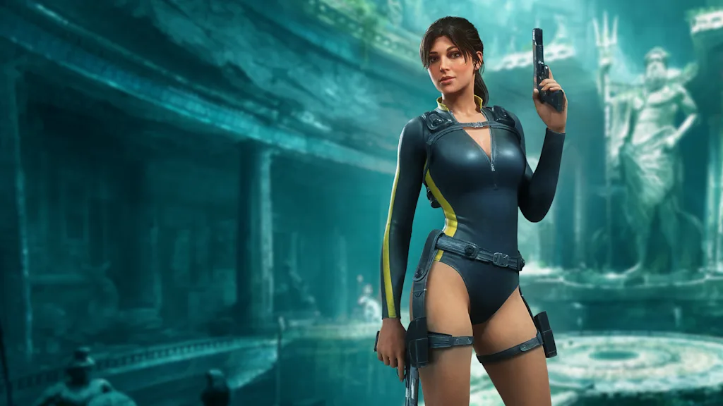 Image officielle de Lara Croft portant Mediterranean Wetsuit Outfit dans Tomb Raider Legacy of Atlantis